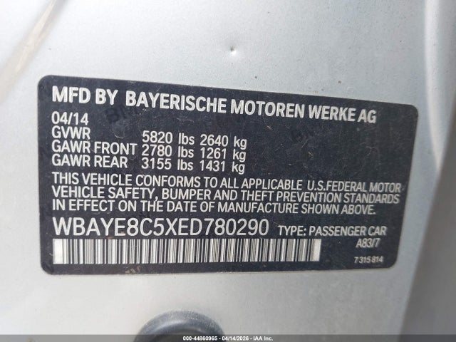2014 BMW ALPINA B7 WBAYE8C5XED780290 Photo 8
