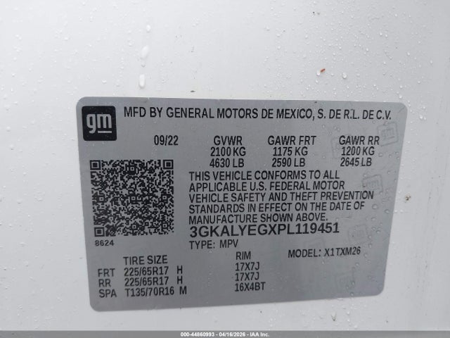Aukcja sprzedaży 2023 Gmc Terrain Awd At4, vin: 3GKALYEGXPL119451, numer aukcji: 44860993