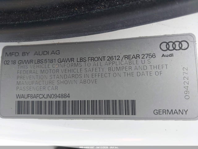 2018 AUDI A6 WAUF8AFCXJN094884 Photo 8