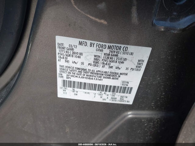 2013 FORD EDGE 2FMDK3J91DBA13141 Photo 8