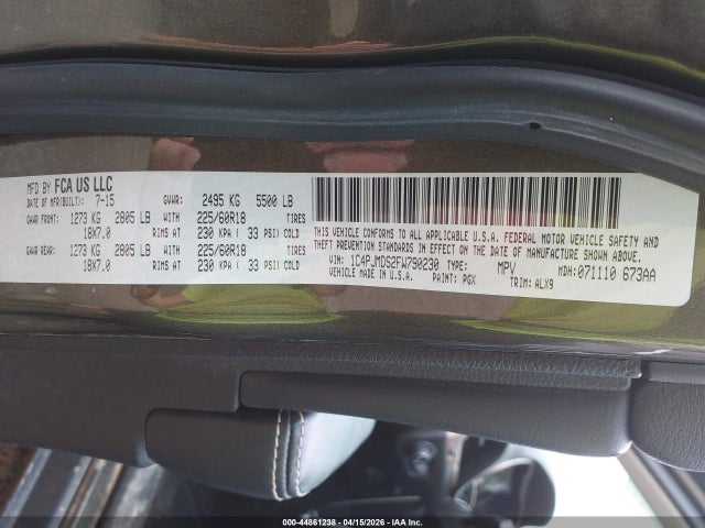 Aukcja sprzedaży 2015 Jeep Cherokee Limited, vin: 1C4PJMDS2FW790230, numer aukcji: 44861238