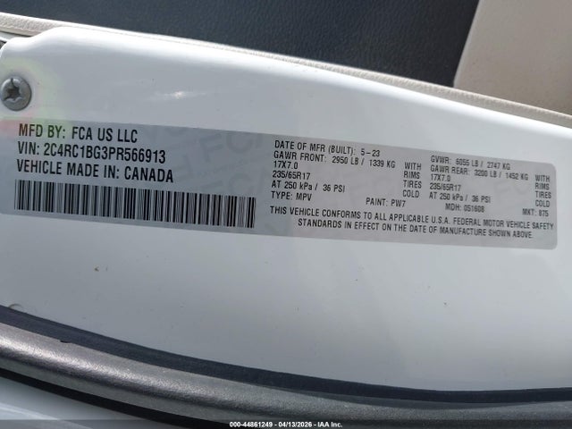 2023 CHRYSLER PACIFICA 2C4RC1BG3PR566913 Photo 8