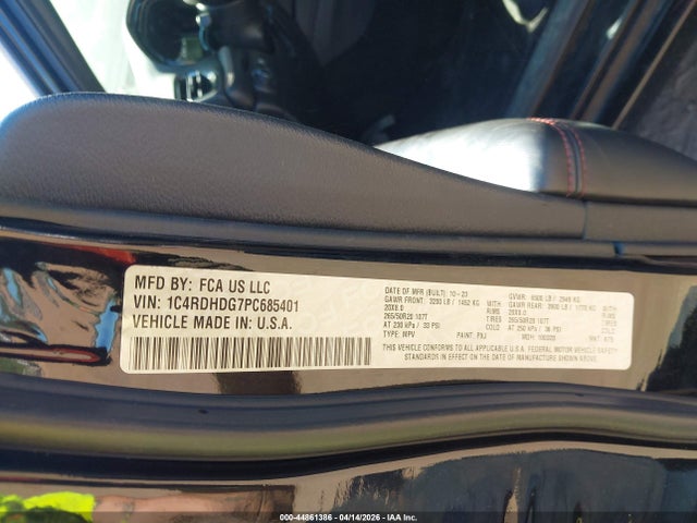 Aukcja sprzedaży 2023 Dodge Durango Gt Rwd, vin: 1C4RDHDG7PC685401, numer aukcji: 44861386