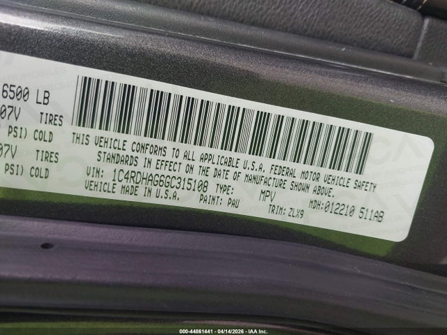 1C4RDHAG6GC315108 Dodge Durango Sxt