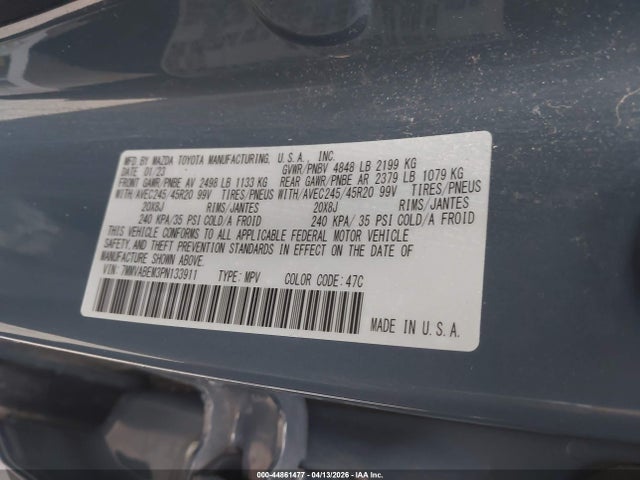 Aukcja sprzedaży 2023 Mazda Cx-50 2.5 S Premium Plus, vin: 7MMVABEM3PN133911, numer aukcji: 44861477