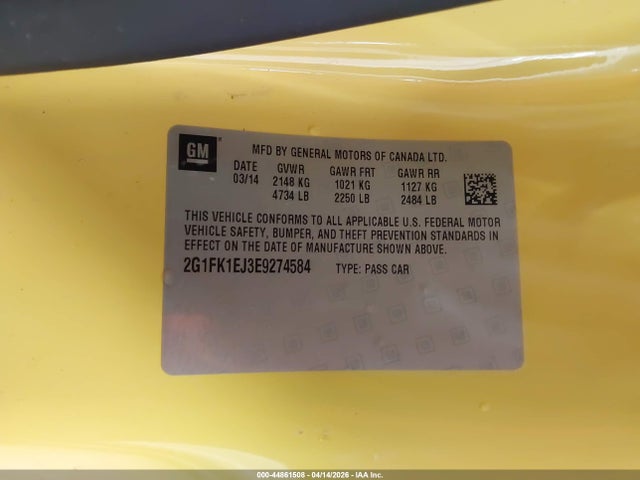Chevrolet CAMARO 2SS 2014 2G1FK1EJ3E9274584 Image 9