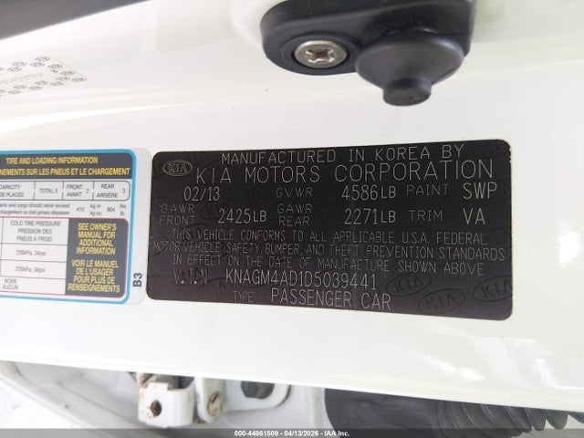 2013 KIA OPTIMA HYBRID KNAGM4AD1D5039441 Photo 8