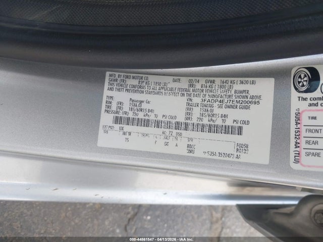 Ford FIESTA SE 2014 3FADP4EJ7EM200695 Image 9