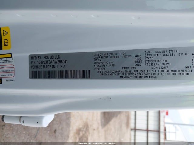 2024 JEEP WRANGLER 1C4PJXFG4RW258041 Photo 8