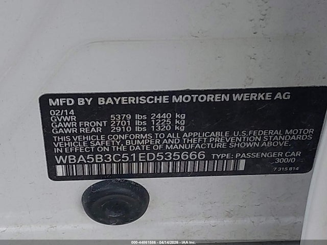 BMW 535i Xdrive 2014 WBA5B3C51ED535666 Image 9