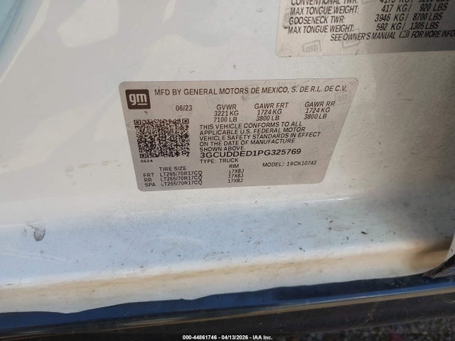 3GCUDDED1PG325769 Chevrolet Silverado 1500 4wd Standard Bed Lt