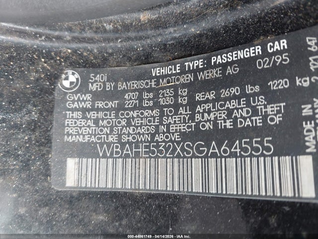 1995 BMW 540 WBAHE532XSGA64555 Photo 8