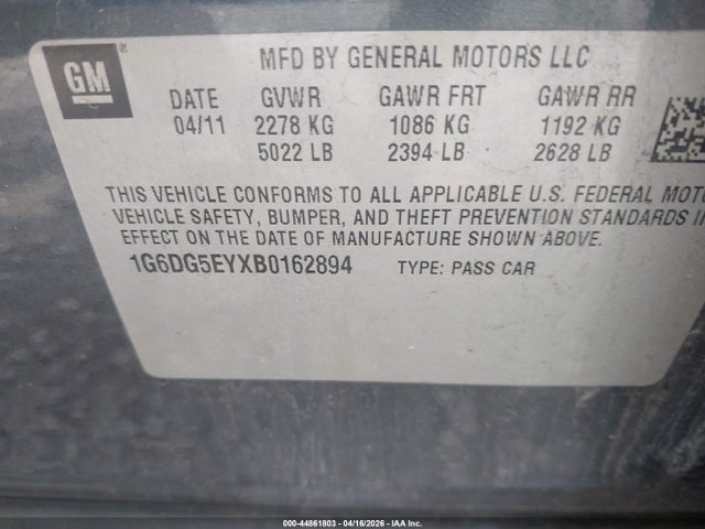 2011 CADILLAC CTS 1G6DG5EYXB0162894 Photo 8