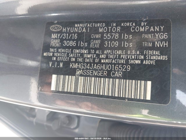 Genesis G90 3.3t Premium 2017 KMHG34JA6HU016529 Image 9