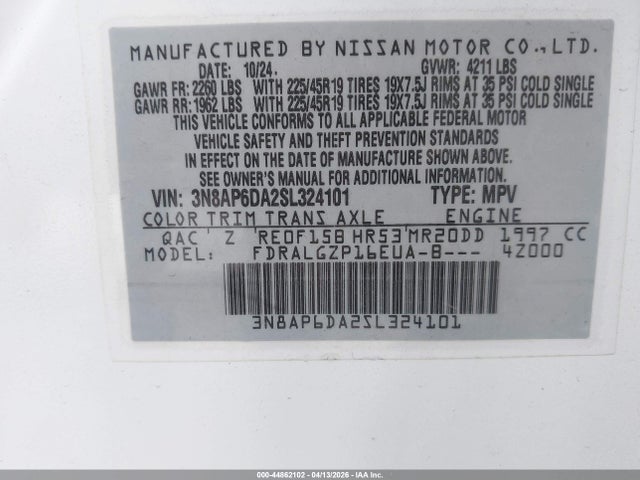 Nissan Kicks Sr Fwd 2025 3N8AP6DA2SL324101 Image 9