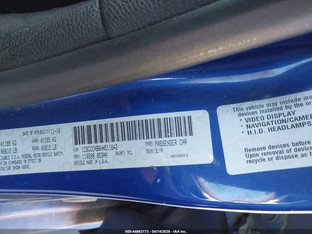 Auction sale of the 2017 Chrysler 200 Limited Platinum, vin: 1C3CCCAB6HN511642, lot number: 44862173
