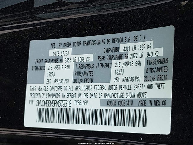 Продажа на аукционе авто 2023 Mazda Cx-30 2.5 S Select, vin: 3MVDMBBM9PM579318, номер лота: 44862307
