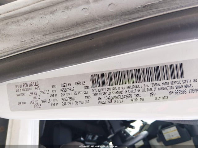 2015 JEEP WRANGLER 1C4AJWAGXFL643978 Photo 8