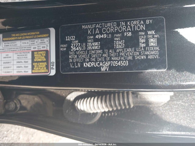 Продаж на аукціоні авто 2023 Kia Sportage Hybrid Lx, vin: KNDPUCAG6P7054503, номер лоту: 44862541