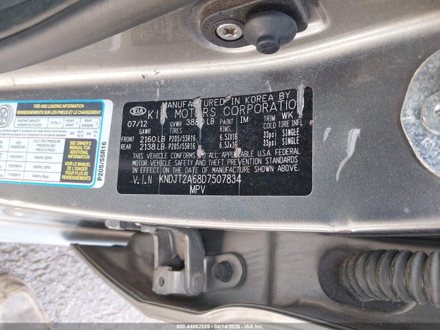 Aukcja sprzedaży 2013 Kia Soul +, vin: KNDJT2A68D7507834, numer aukcji: 44862559