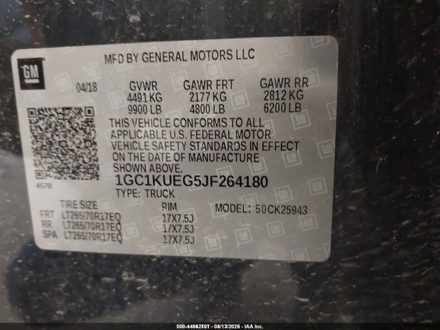 1GC1KUEG5JF264180 Chevrolet Silverado 2500hd Wt