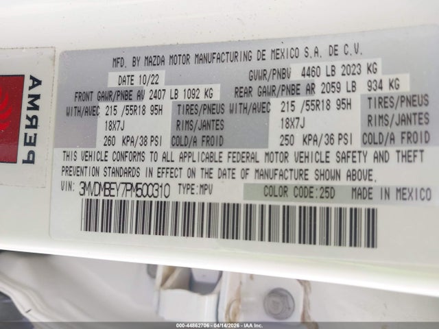 Aukcja sprzedaży 2023 Mazda Cx-30 2.5 Turbo Premium Plus, vin: 3MVDMBEY7PM500310, numer aukcji: 44862706
