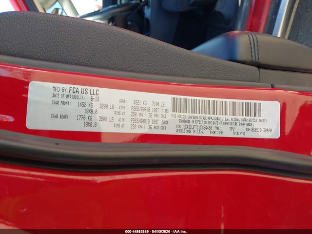 2018 DODGE DURANGO 1C4SDJFT1JC434450 Photo 8