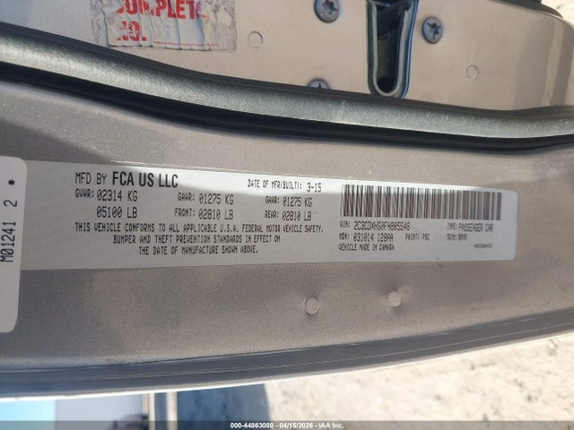 44863080 :رقم المزاد ، 2C3CDXHG0FH805548 vin ، 2015 Dodge Charger Sxt مزاد بيع