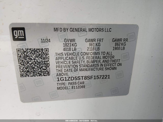 2025 CHEVROLET MALIBU 1G1ZD5ST8SF157221 Photo 8