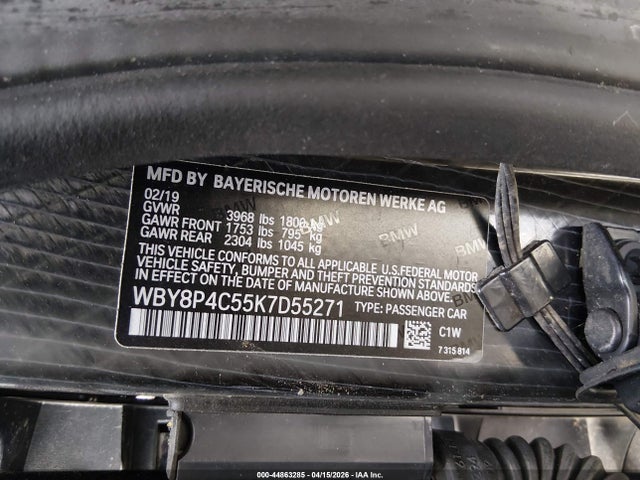 WBY8P4C55K7D55271 BMW I3 120ah W/range Extender