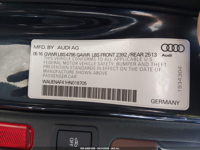 Audi A4 2.0t Premium 2017 WAUENAF41HN018705 Image 9