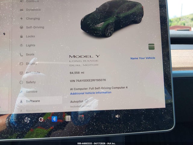 Продаж на аукціоні авто 2024 Tesla Model Y Long Range Dual Motor All-wheel Drive, vin: 7SAYGDEE2RF195076, номер лоту: 44863333