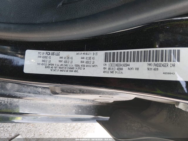 44863410 :رقم المزاد ، 1C3CCCAB2GN102844 vin ، 2016 Chrysler 200 Limited مزاد بيع