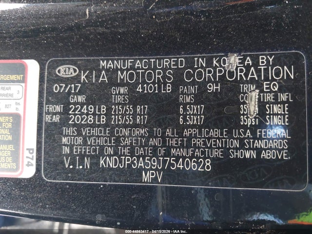 Aukcja sprzedaży 2018 Kia Soul +, vin: KNDJP3A59J7540628, numer aukcji: 44863417