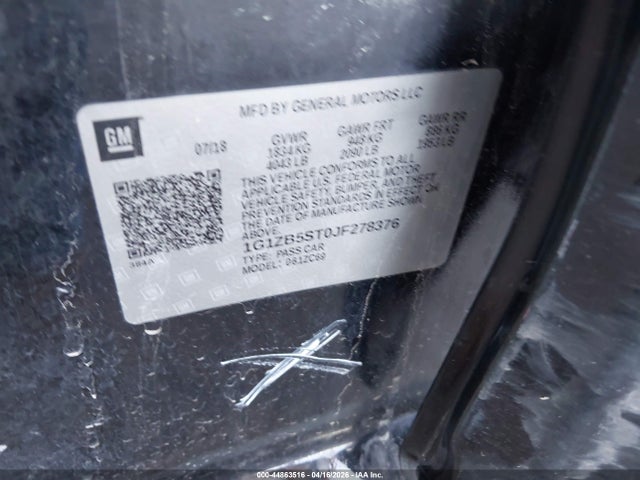 Продаж на аукціоні авто 2018 Chevrolet Malibu 1ls, vin: 1G1ZB5ST0JF278376, номер лоту: 44863516