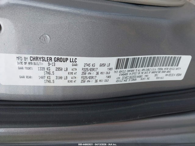 Aukcja sprzedaży 2014 Chrysler Town & Country Touring, vin: 2C4RC1BG2ER144001, numer aukcji: 44863521