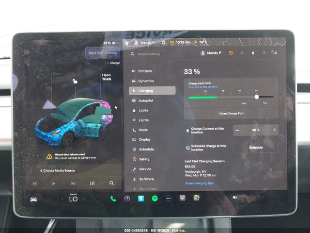 Aukcja sprzedaży 2025 Tesla Model Y Long Range Dual Motor All-wheel Drive, vin: 7SAYGAEE6SF293788, numer aukcji: 44863686