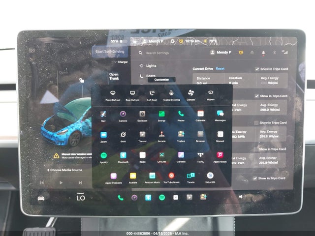 Aukcja sprzedaży 2025 Tesla Model Y Long Range Dual Motor All-wheel Drive, vin: 7SAYGAEE6SF293788, numer aukcji: 44863686