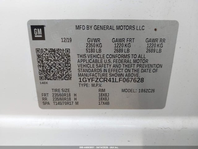 Продажа на аукционе авто 2020 Cadillac Xt4 Fwd Premium Luxury, vin: 1GYFZCR41LF067628, номер лота: 44863851