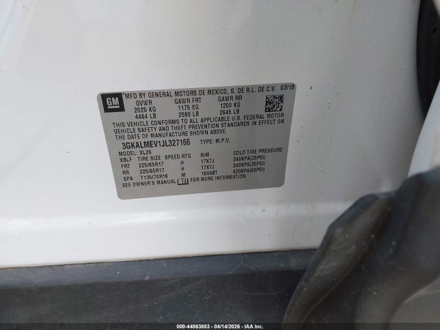 GMC Terrain Sle 2018 3GKALMEV1JL327166 Image 9
