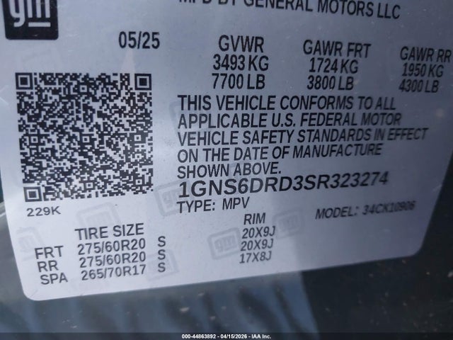 Chevrolet Suburban 4wd Z71 2025 1GNS6DRD3SR323274 Image 9