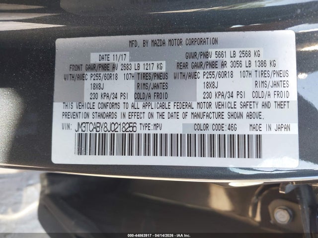 JM3TCABY8J0218256 Mazda CX-9 SPORT
