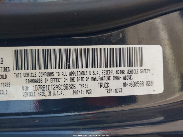 Продаж на аукціоні авто 2010 Dodge Ram 1500 Slt/sport/trx, vin: 1D7RB1CT2AS196306, номер лоту: 44864144