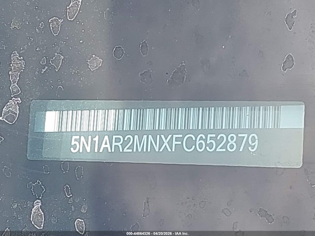 Продажа на аукционе авто 2015 Nissan Pathfinder S, vin: 5N1AR2MNXFC652879, номер лота: 44864326
