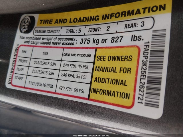 Ford FOCUS SE 2014 1FADP3K25EL262721 Image 9