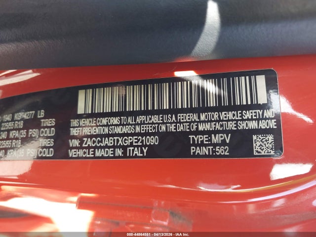 2016 JEEP RENEGADE ZACCJABTXGPE21090 Photo 8