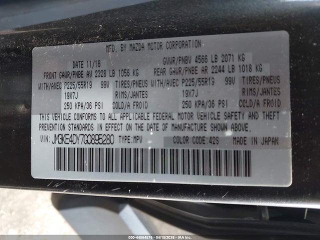 JM3KE4DY7G0895280 Mazda Cx-5 Grand Touring