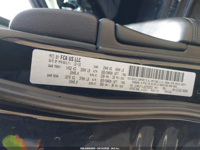 44864584 :رقم المزاد ، 1C4RJFAG1HC733753 vin ، 2017 Jeep Grand Cherokee Altitude 4x4 مزاد بيع