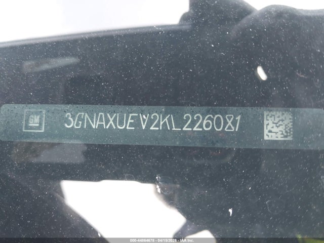 Aukcja sprzedaży 2019 Chevrolet Equinox Lt, vin: 3GNAXUEV2KL226081, numer aukcji: 44864678