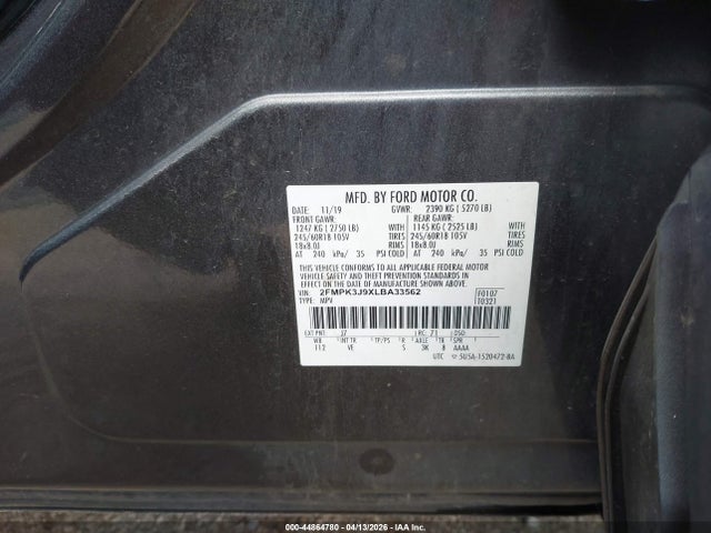 2020 FORD EDGE 2FMPK3J9XLBA33562 Photo 8